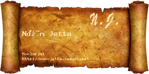 Nán Jetta névjegykártya